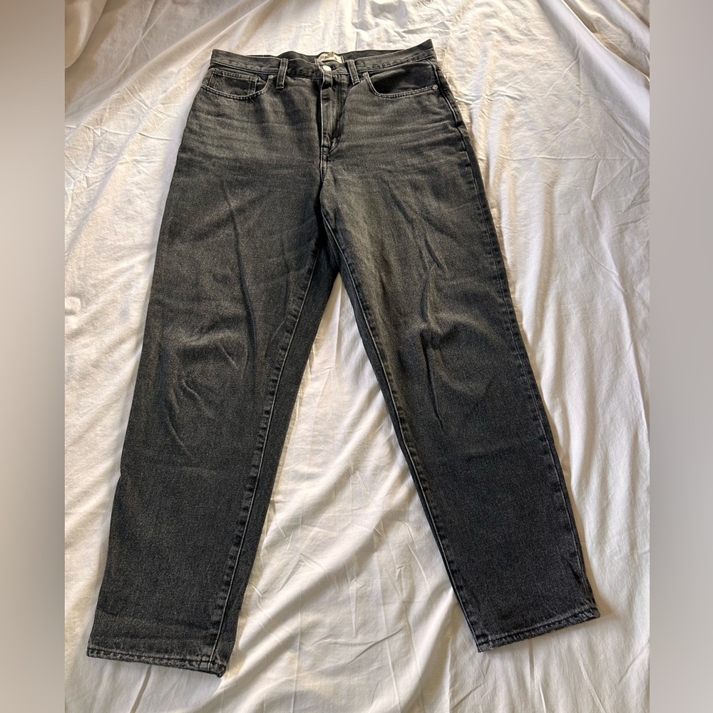 Madewell Women's Baggy Tapered Black Jeans